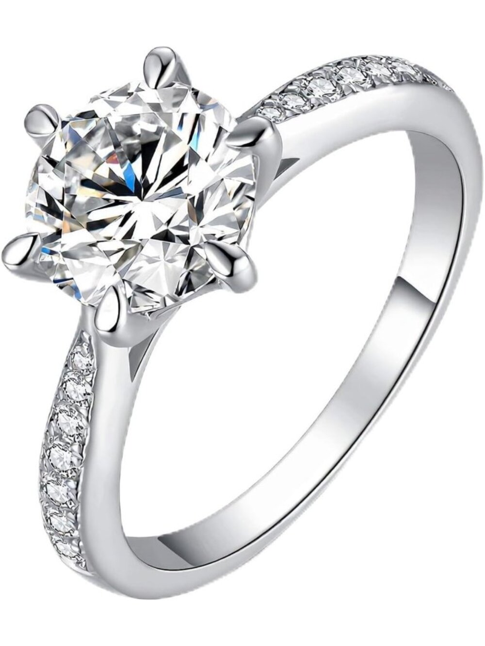Stunning 1-3ct Moissanite Solitaire Engagement Ring for Women - Elegant